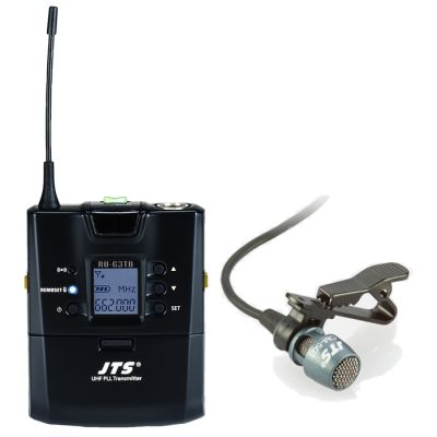 JTS RU-G3TB bodypack transmitter with lapel microphone JTS RU-G3TB bodypack transmitter with lapel microphone