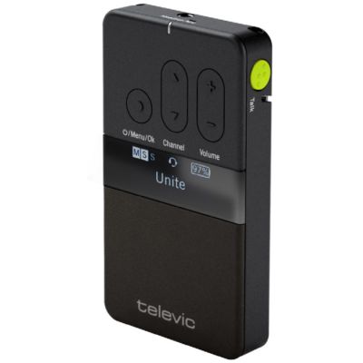 Televic Unite RP-T Bodypack Receiver With Talkback Televic Unite RP-T Bodypack Receiver With Talkback