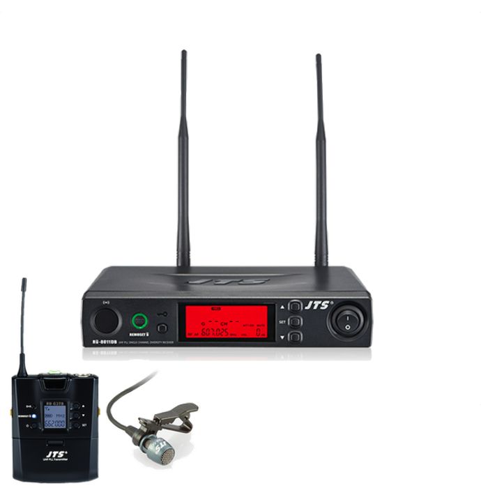 JTS RU 8011DB RU G3TB CM 501 radio lapel microphone system