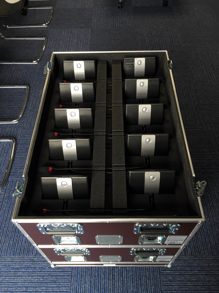 Sennheiser ADN-W CASE UNITS with wireless chairman and delegate units